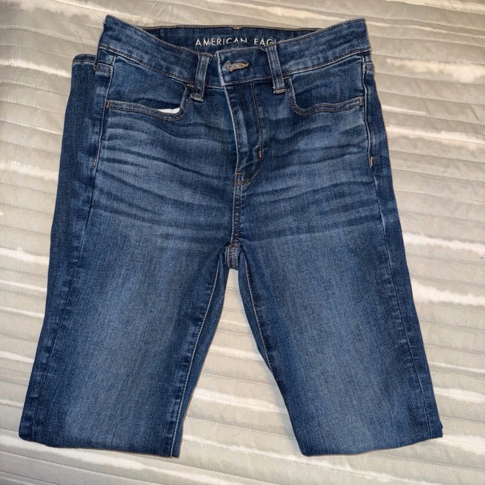 American Eagle Outfitters Women's Dark Blue Skinny Jeans
